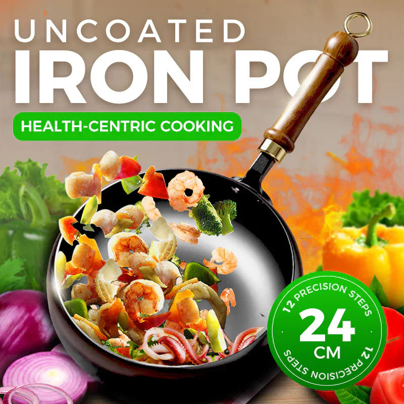 🍳Flash Sale🔥Professional-Grade Uncoated Iron Pot⏳🚀50% OFF Today