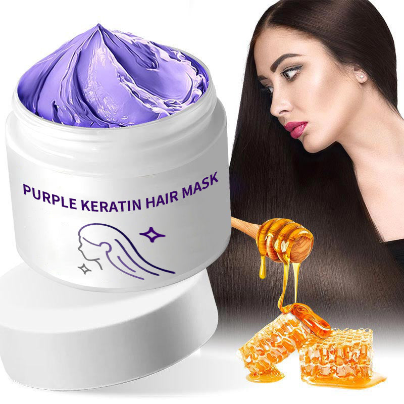 🎁✨Hot sale🔥Purple Keratin Hair Mask - Locks Color & Neutralizes Brass & Yellow Tones