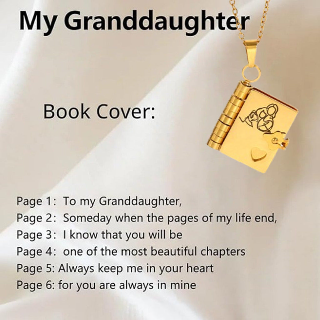 🔥🔥My Little Star Book Necklace for Daughter, Birthday Day Gift Graduation Jewelry of Love