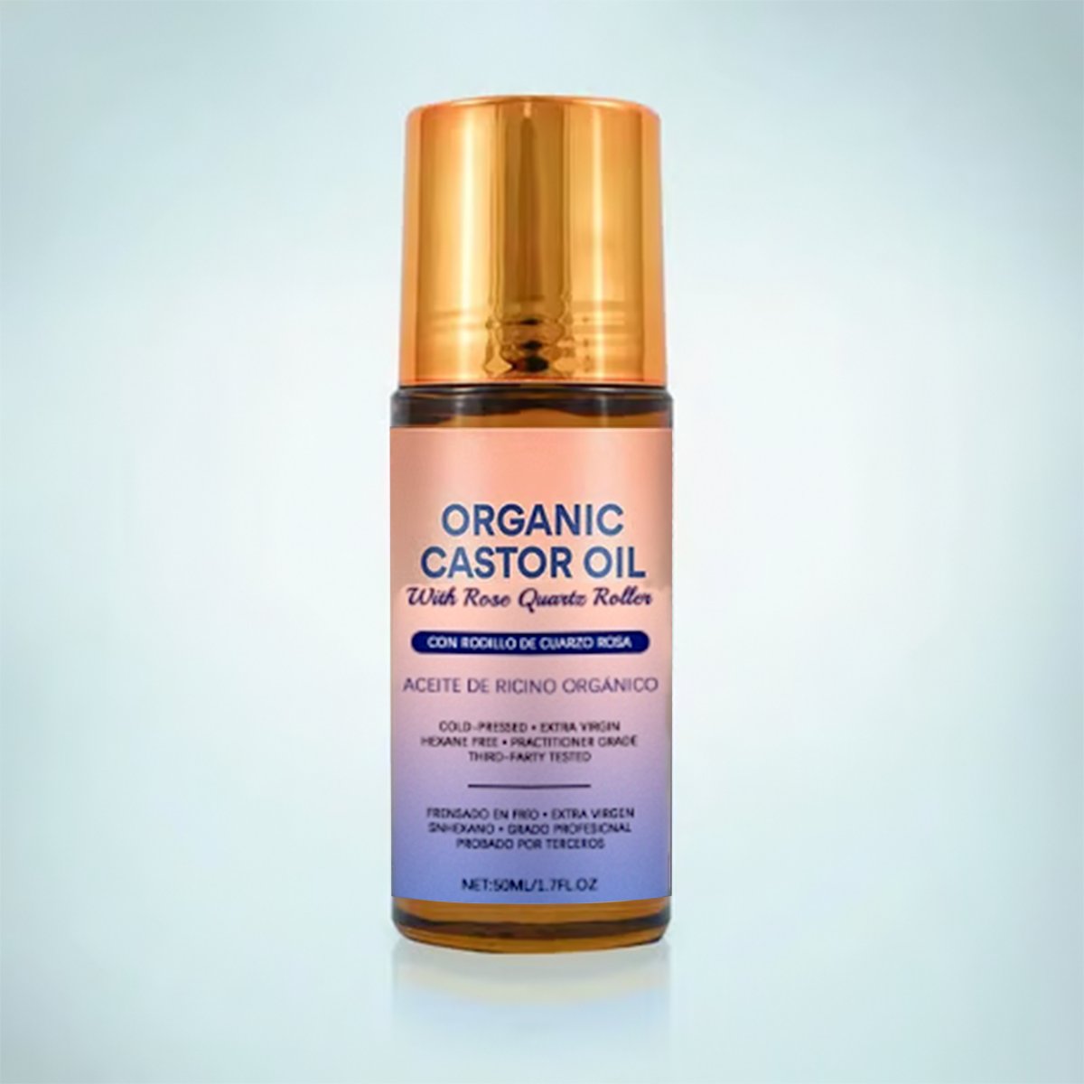 š#1 Best Seller ā°Organic Golden Castor Oil Roll-On with Rose Quartz