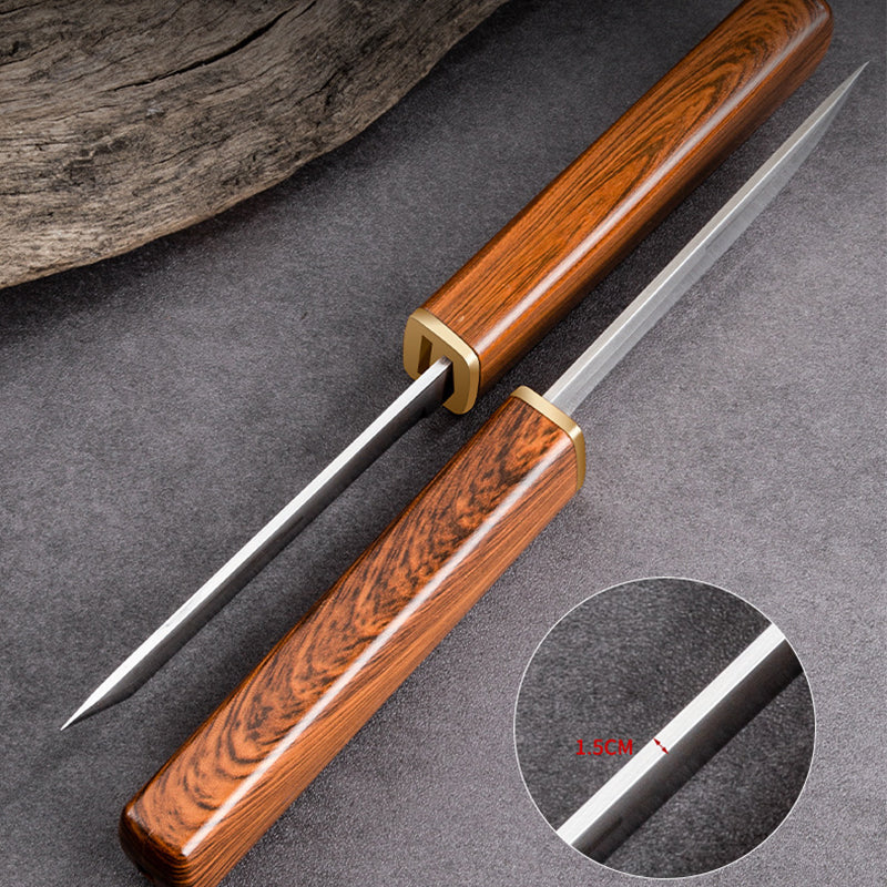 🔥 LAST DAY -BUY 2 GET 1 FREE 🔥 2-in-1 Double Knife Set with Wooden Handle