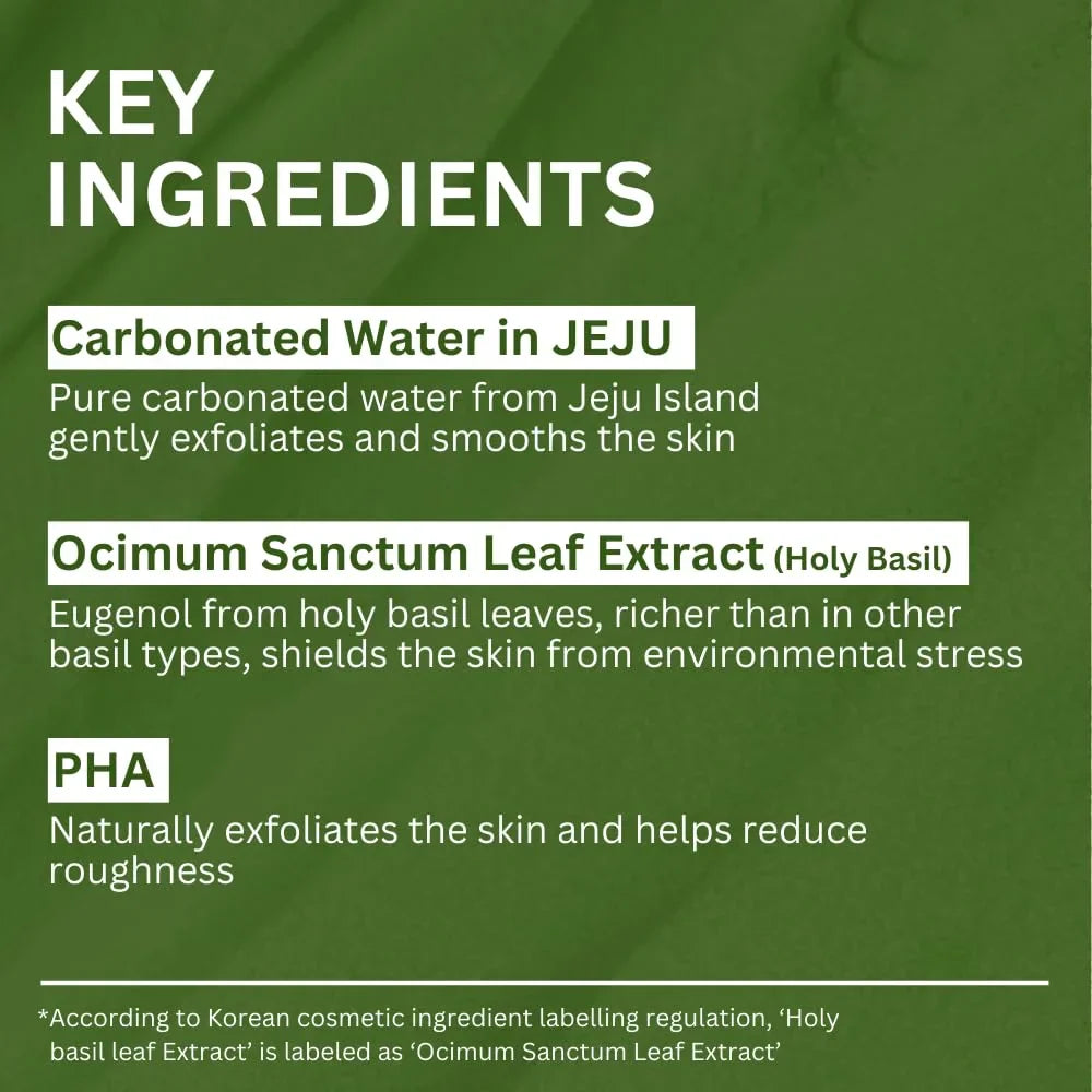 P.CALM Holy Basil Carbonated Mask: Transforming Clay-to-Bubbles Deep Pore Cleanser, Blackhead & Sebum Control, 90g Spa Experience Makeup Organizers