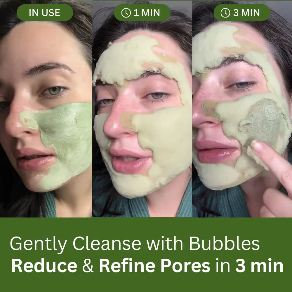 P.CALM Holy Basil Carbonated Mask: Transforming Clay-to-Bubbles Deep Pore Cleanser, Blackhead & Sebum Control, 90g Spa Experience Makeup Organizers