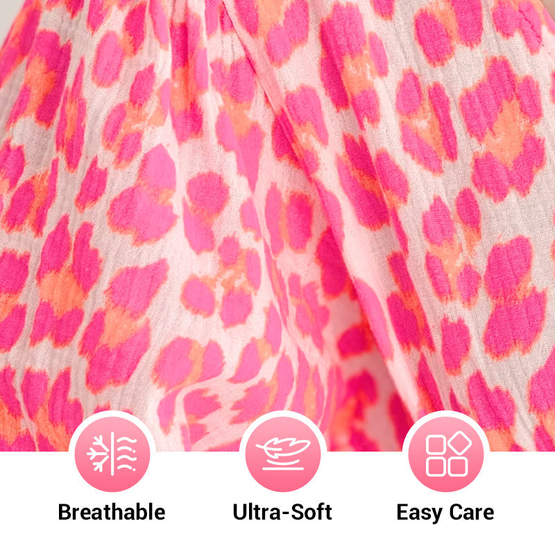 🎨Nieuw binnen 50% korting💥V-hals jurk met print voor dames – Zomerse penseelstreken🌺