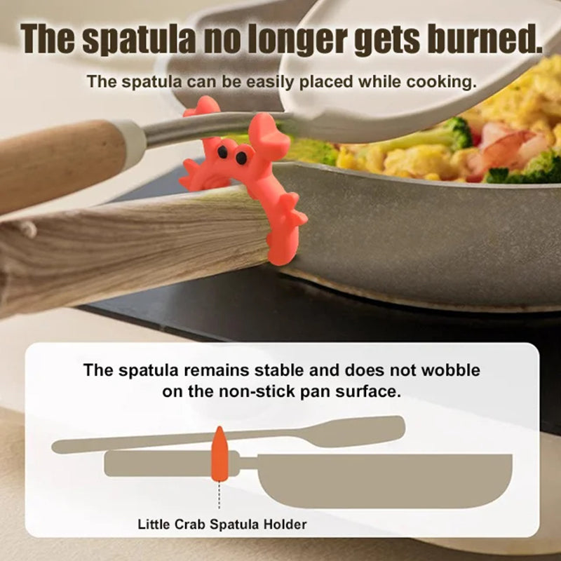 🎉 BUY 3 GET 2🎉🦀Creative Multifunctional Silicone Crab Utensil Holder🛒 FREE Kitchen's New Best Friend Fun and Functional!