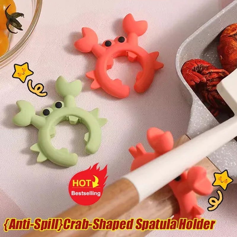 🎉 BUY 3 GET 2🎉🦀Creative Multifunctional Silicone Crab Utensil Holder🛒 FREE Kitchen's New Best Friend Fun and Functional!