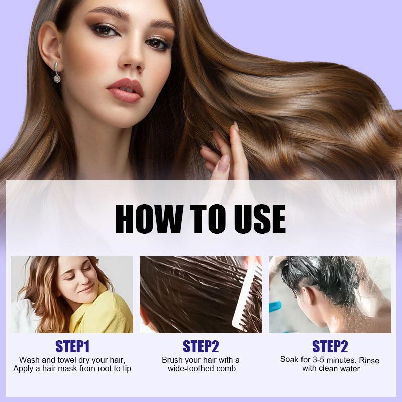 🎁✨Hot sale🔥Purple Keratin Hair Mask - Locks Color & Neutralizes Brass & Yellow Tones