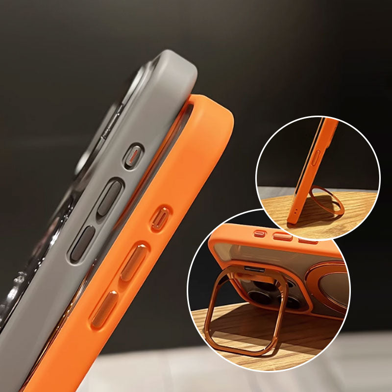 🔥Magnetic Phone Case with Hidden Brackets & Lens Films for iPhone