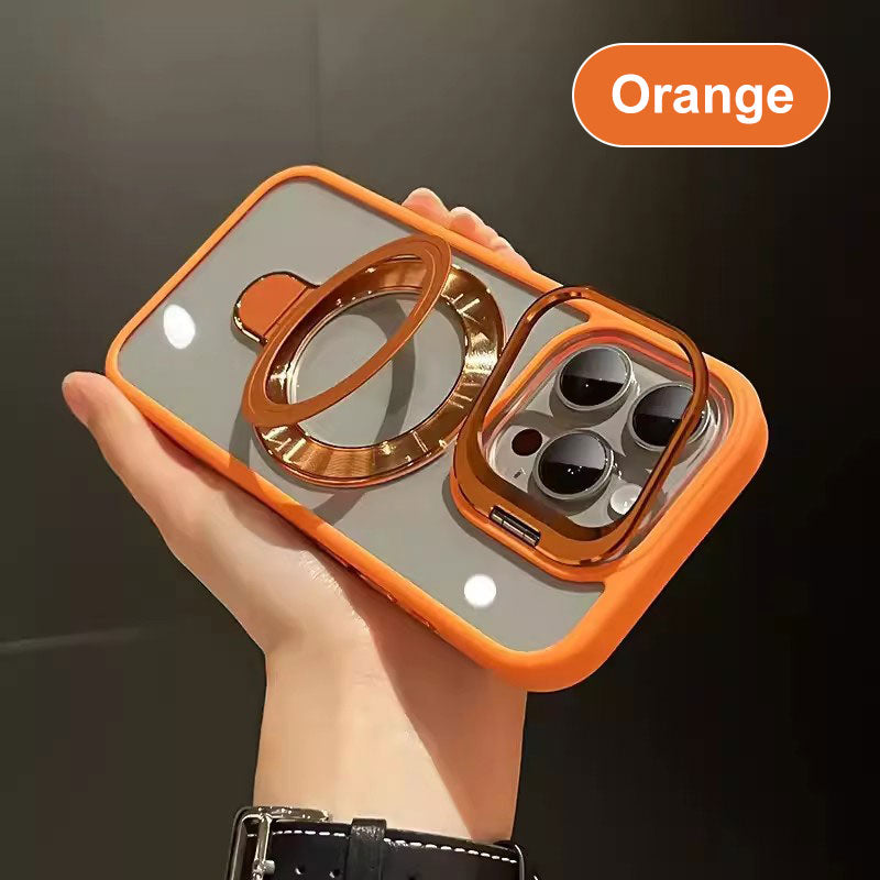 🔥Magnetic Phone Case with Hidden Brackets & Lens Films for iPhone
