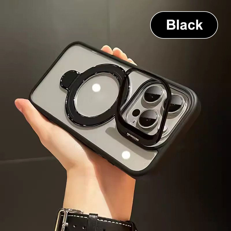 🔥Magnetic Phone Case with Hidden Brackets & Lens Films for iPhone