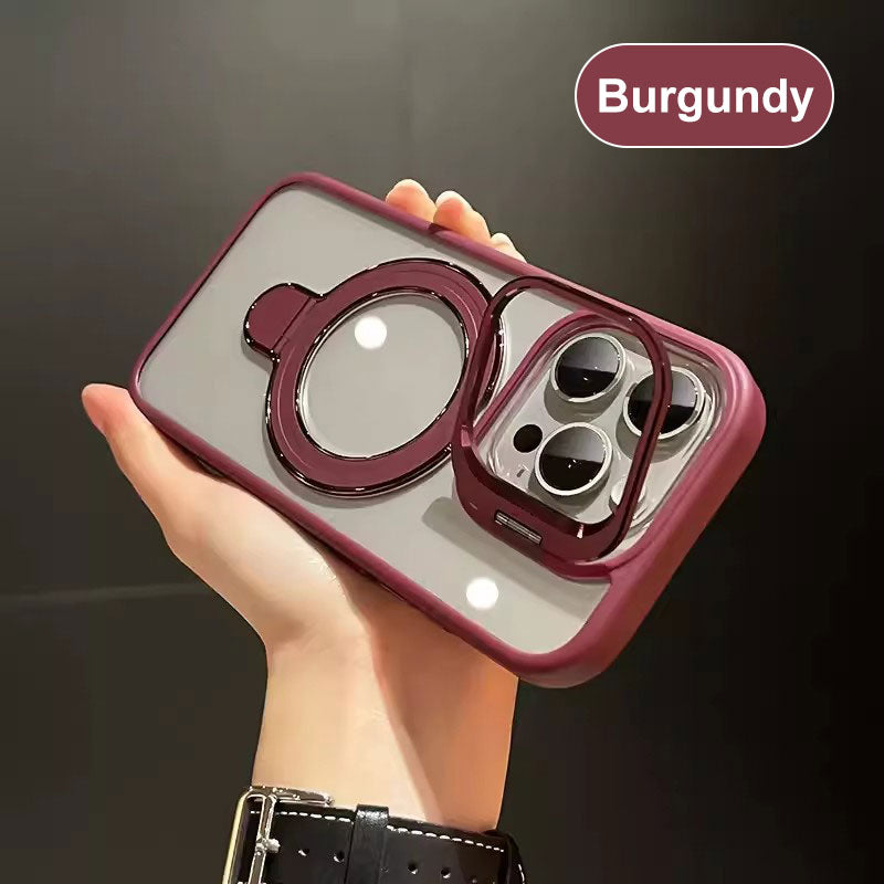 🔥Magnetic Phone Case with Hidden Brackets & Lens Films for iPhone