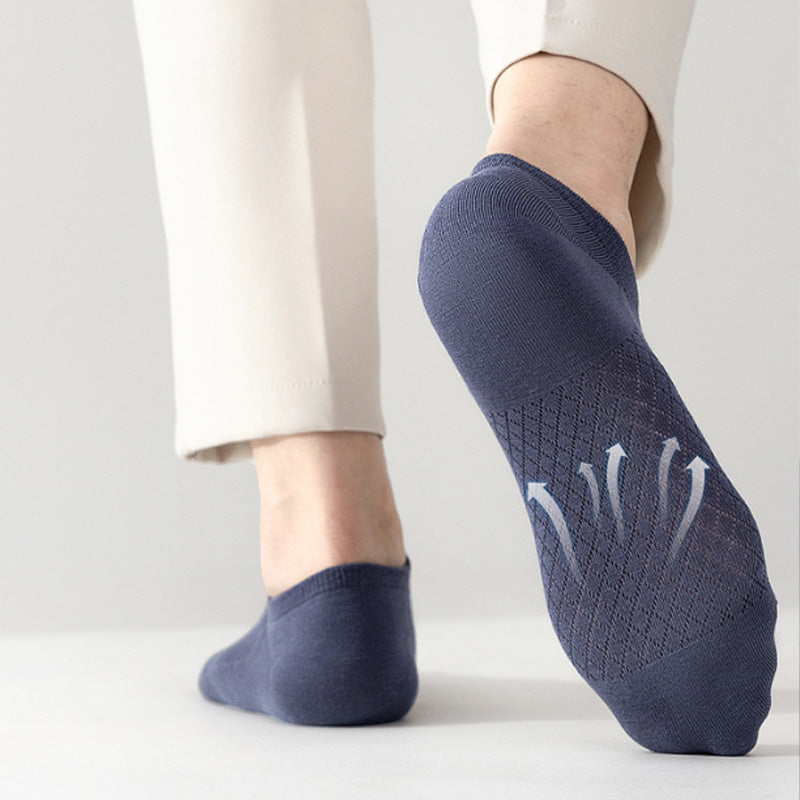 🔥Effen mesh sokken voor heren – ademend, vochtafvoerend voor de hele dag comfort
