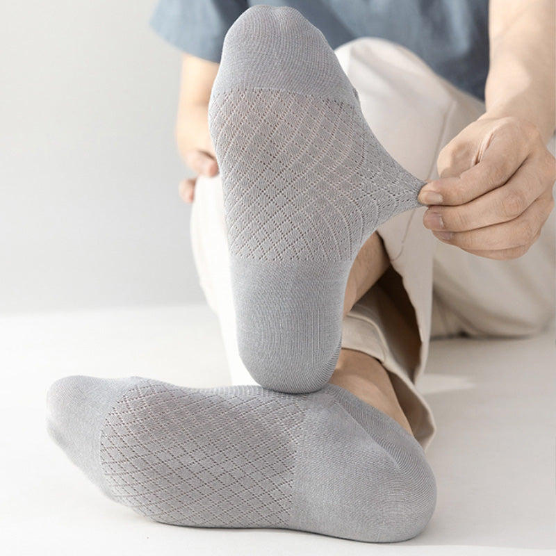 🔥Effen mesh sokken voor heren – ademend, vochtafvoerend voor de hele dag comfort