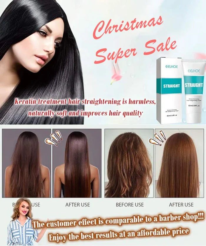 Silk and Keratin Treatment Hair Straightening Cream
