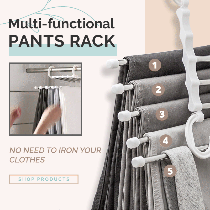 đ BUY 2 GET 1 FREE! đ„ Telescopic Folding Pants Rack - Space-Saving Multilayer Design for Closet/Storage Organization đ âš