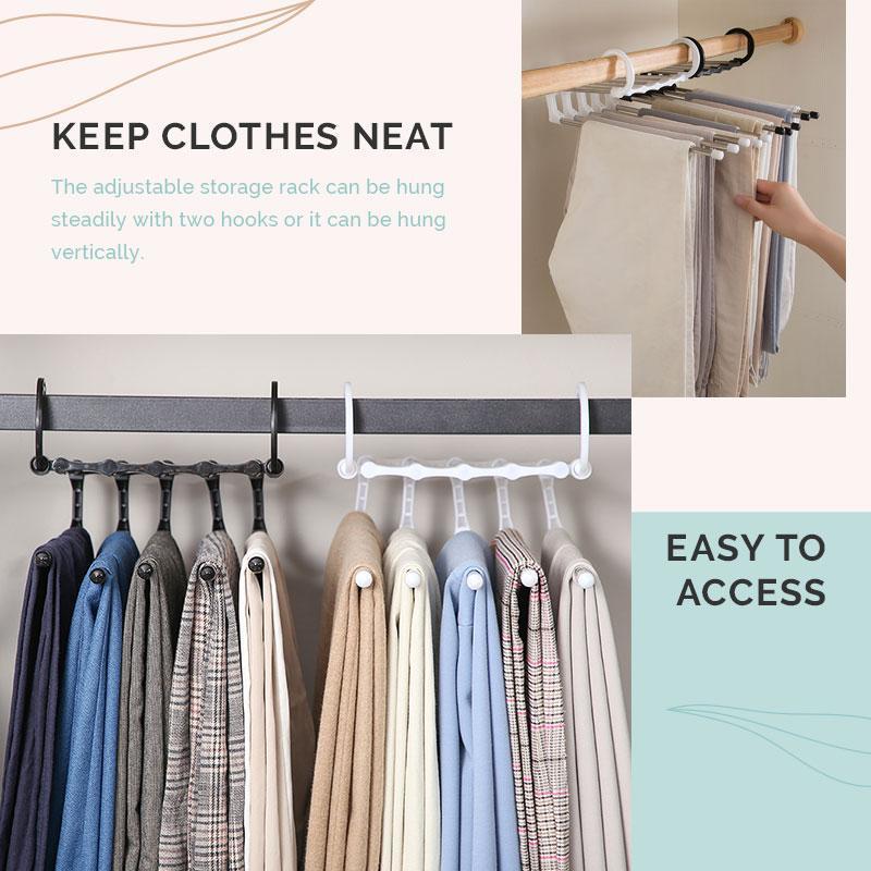 đ BUY 2 GET 1 FREE! đ„ Telescopic Folding Pants Rack - Space-Saving Multilayer Design for Closet/Storage Organization đ âš