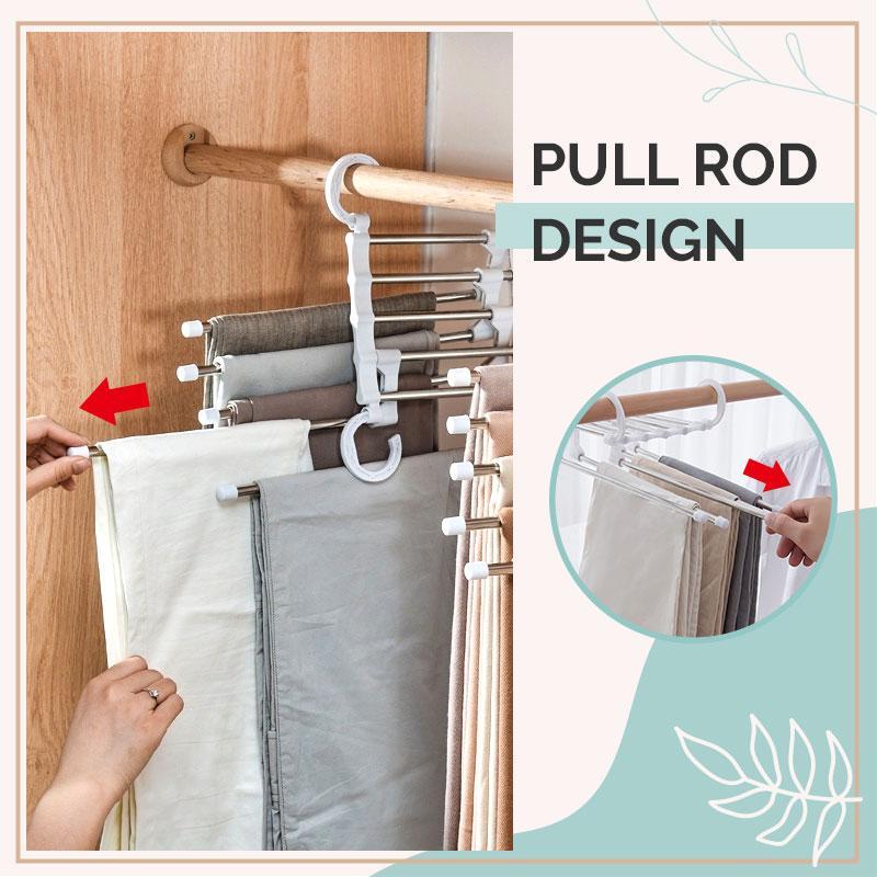 đ BUY 2 GET 1 FREE! đ„ Telescopic Folding Pants Rack - Space-Saving Multilayer Design for Closet/Storage Organization đ âš