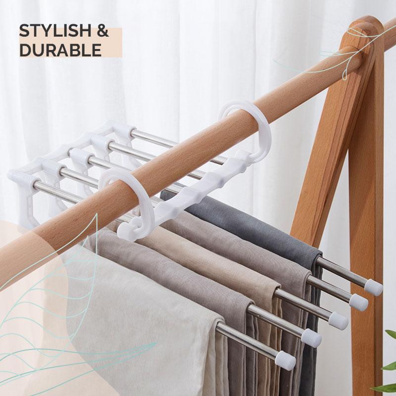 đ BUY 2 GET 1 FREE! đ„ Telescopic Folding Pants Rack - Space-Saving Multilayer Design for Closet/Storage Organization đ âš