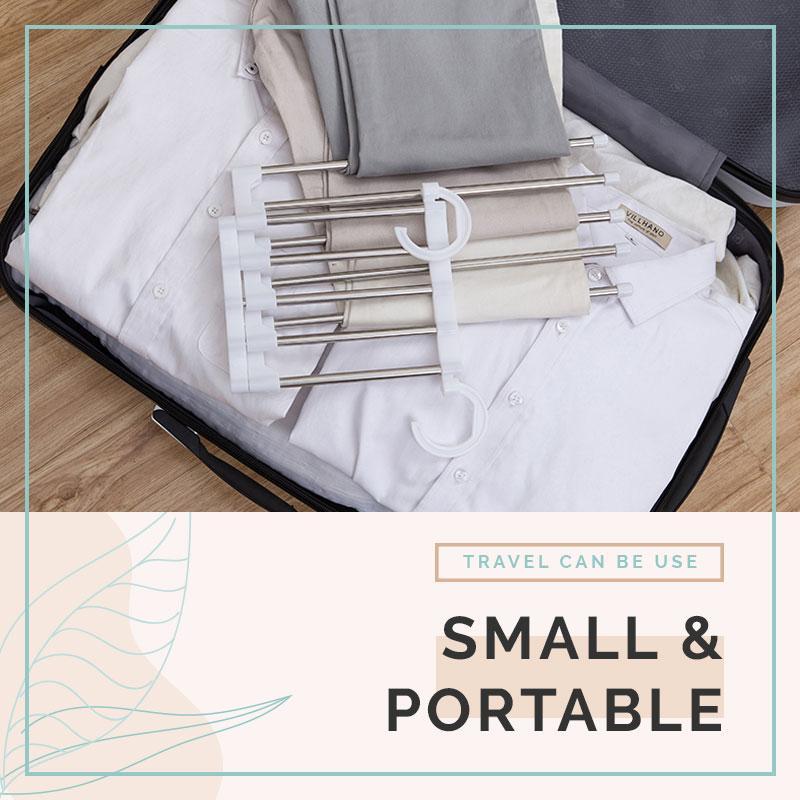 đ BUY 2 GET 1 FREE! đ„ Telescopic Folding Pants Rack - Space-Saving Multilayer Design for Closet/Storage Organization đ âš