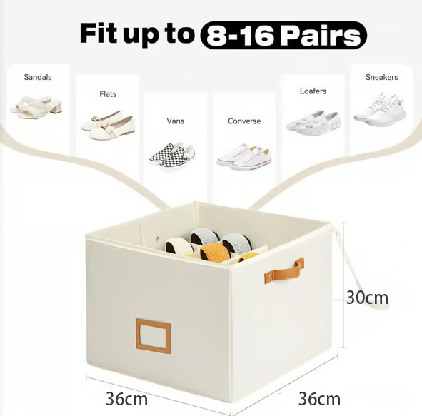 ⏳Limited time 50% off💥Oxford Fabric Foldable Design Shoe Organizer, Storage Box