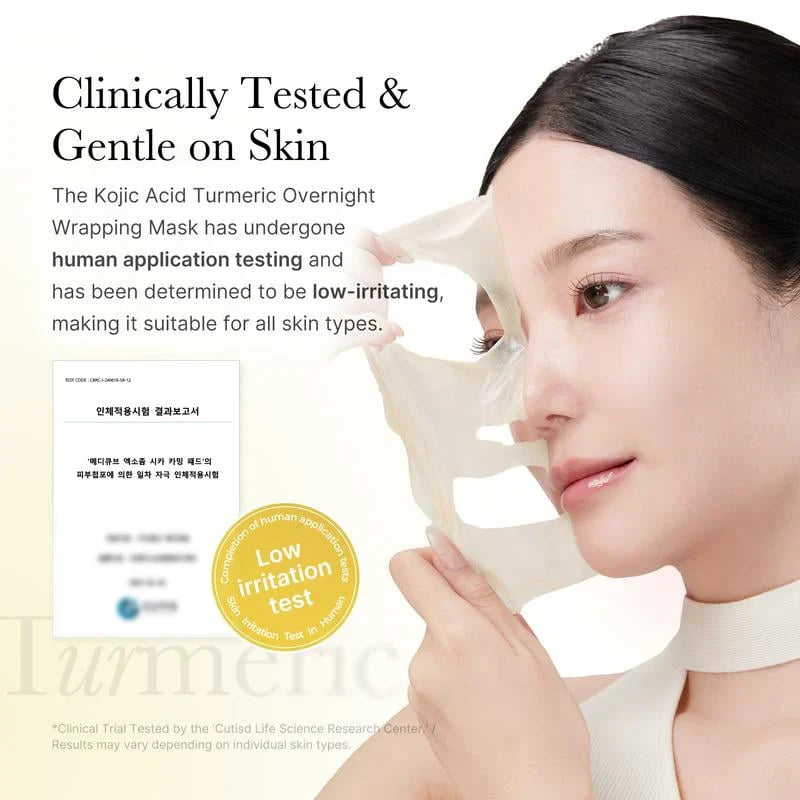 [MedicubeOfficial]Kojic Acid Turmeric Night Wrapping Mask|Overnight Wrapping Mask,Morning Shed,Turmeric,Niacinamide,Vitamin C