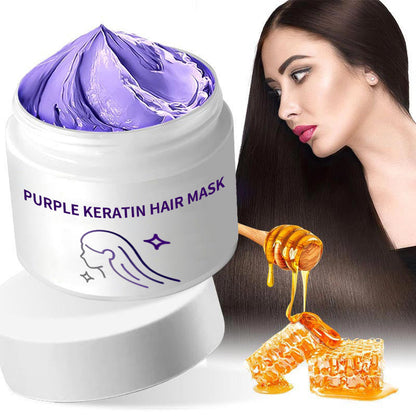 🎁✨Hot sale🔥Purple Keratin Hair Mask - Locks Color & Neutralizes Brass & Yellow Tones