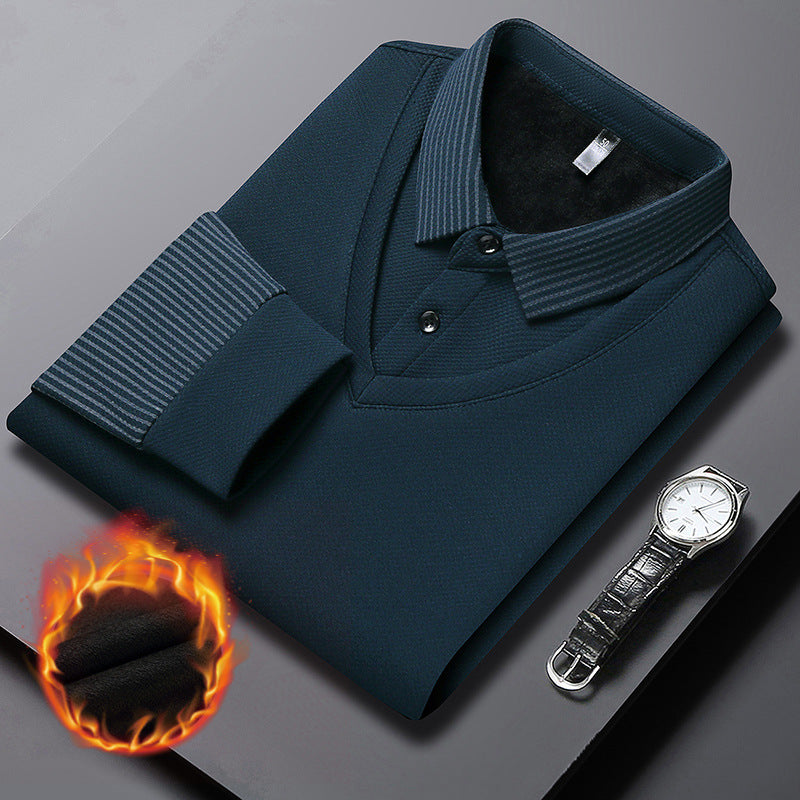 📢📢Flash Sale: Ending in 3 Hours!⏰⏰Striped Lapel Fake Two-piece Shirt