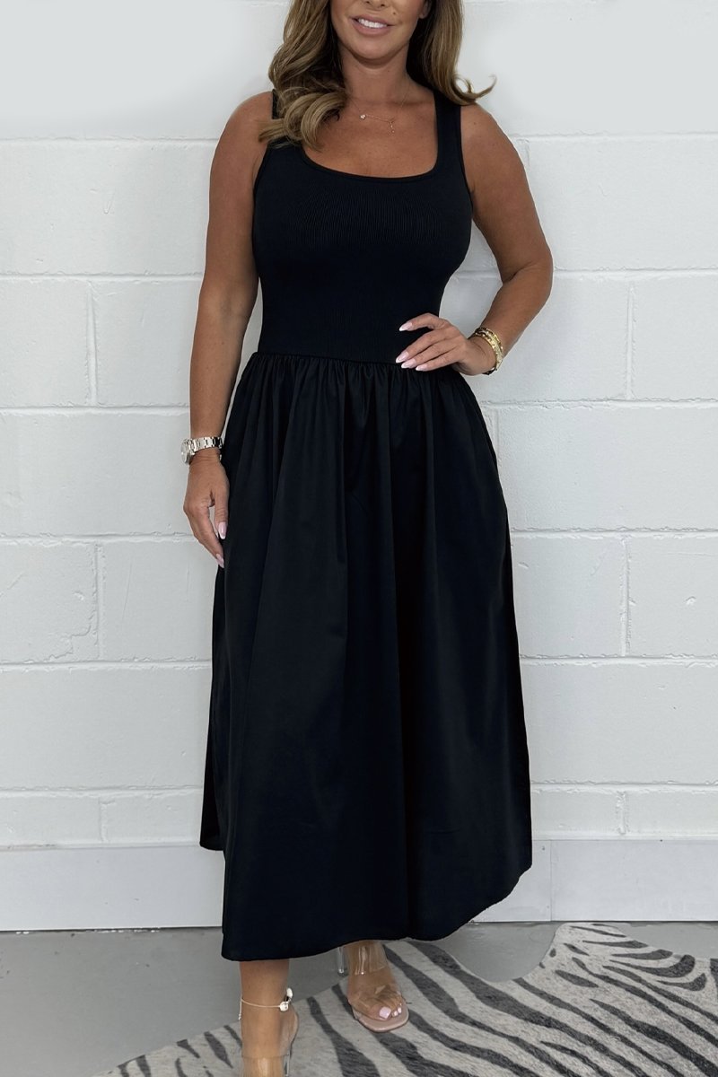 💜 LAST DAY PROMOTION - 50%OFF 💜Women's Casual Solid Color Sleeveless Dress