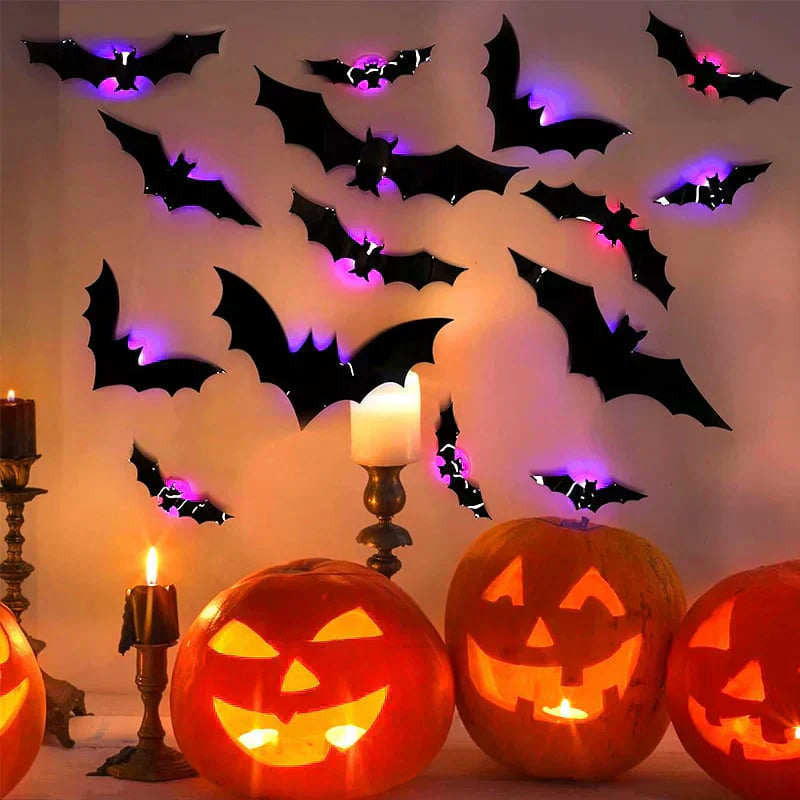 🎃HALLOWEEN PRE-SALE 50%OFF👻Halloween 3D Lighted Bats🦇Ultra-realistic 3D design for maximum scare effect