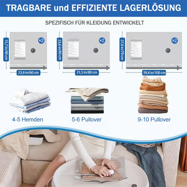 🎁 Hot Sale 49% OFF 🔥6-Pack USB Electric Vacuum Compression Bags – Save Space, Travel Light!