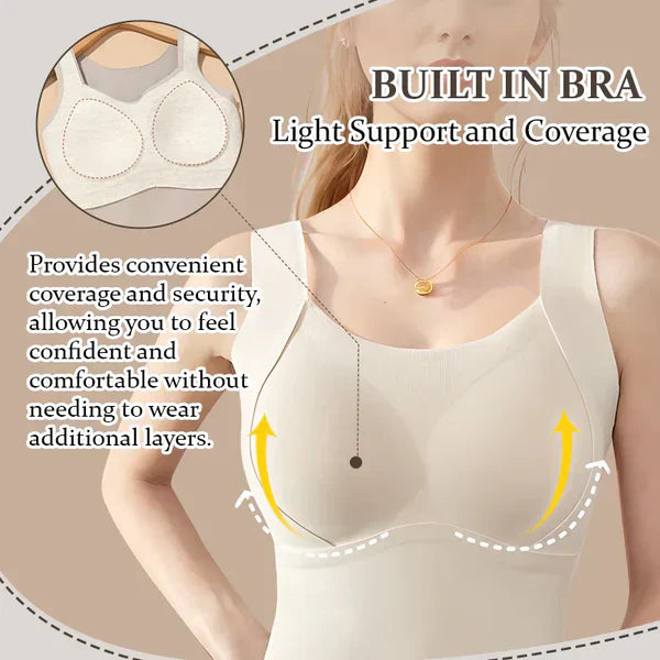 💜 LAST DAY PROMOTION - 50%OFF 💜Women's Thermal Tank Tops With Built-in Bra