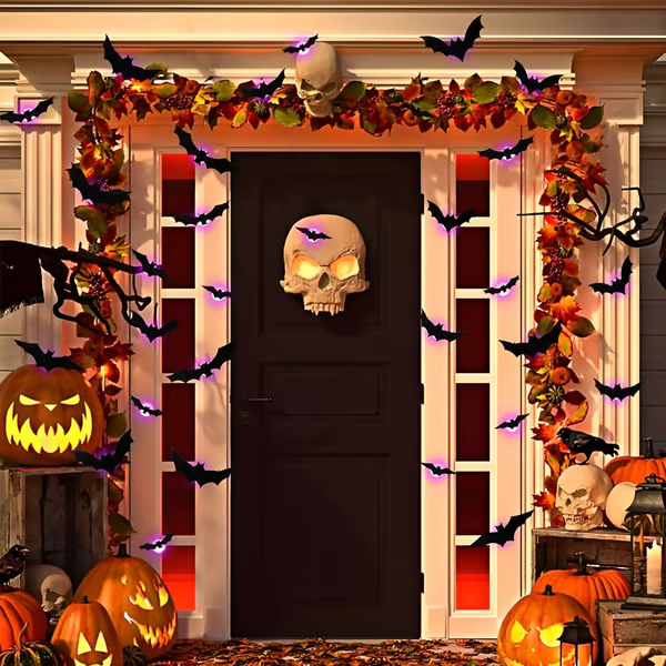 🎃HALLOWEEN PRE-SALE 50%OFF👻Halloween 3D Lighted Bats🦇Ultra-realistic 3D design for maximum scare effect