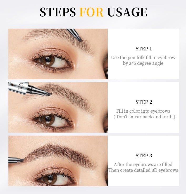 💓Buy 1 Get 1 Free 💓Waterproof & 4 Tips for Natural Brows!