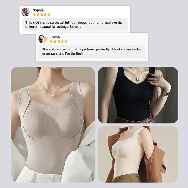 💜 LAST DAY PROMOTION - 50%OFF 💜Women's Thermal Tank Tops With Built-in Bra