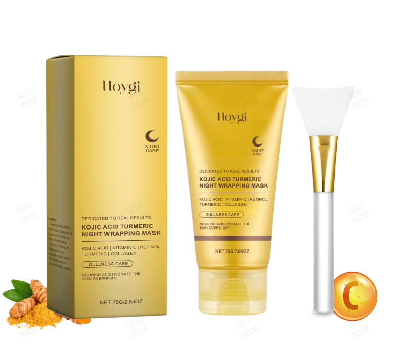 [MedicubeOfficial]Kojic Acid Turmeric Night Wrapping Mask|Overnight Wrapping Mask,Morning Shed,Turmeric,Niacinamide,Vitamin C