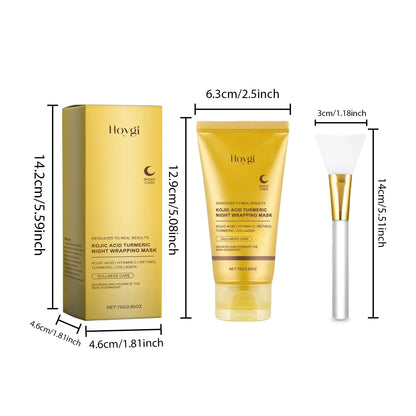 [MedicubeOfficial]Kojic Acid Turmeric Night Wrapping Mask|Overnight Wrapping Mask,Morning Shed,Turmeric,Niacinamide,Vitamin C