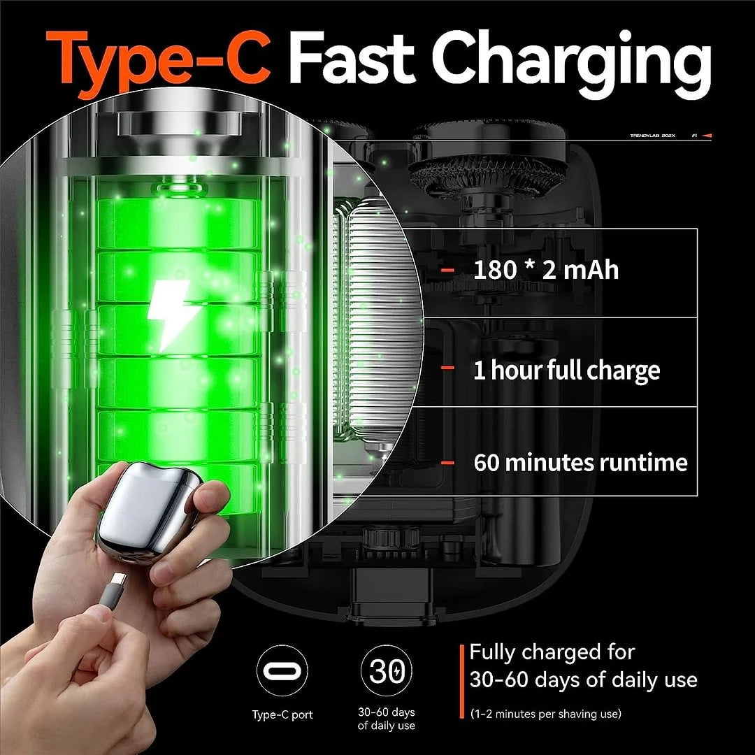 ✨HOT SALE✨2025 New Upgrade Pocket Shaver USB Mini Shavers for Men Rechargeable Waterproof Compact Electric Razor for Home, Car, Travel