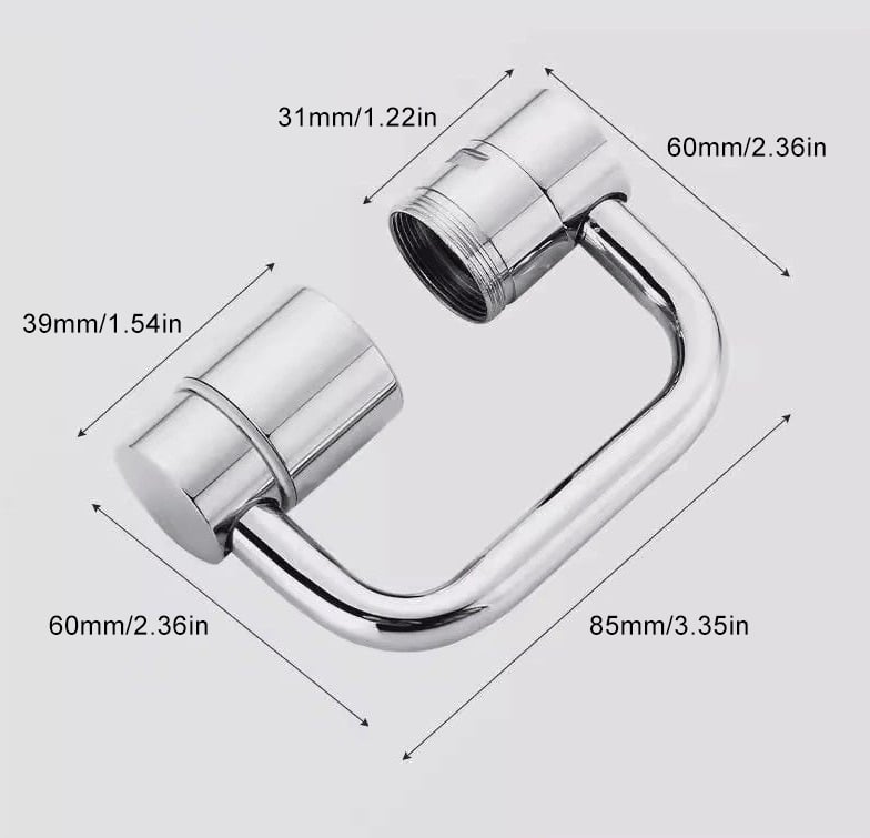 🔥HOT SALE 49% OFF🎁🚰 Upgrade Your Washing Routine✨ TTZZ 1440° Rotatable Faucet Aerator Extension - For Effortless, All-Angle Control!