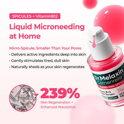 [Dr.Melaxin Official Shop]Lumi Pore & Spot Care Duo | Shrinks Pores & Fades Blemish Marks | Cyano Pink Spicule Serum + Picotonic Shot Ampoule