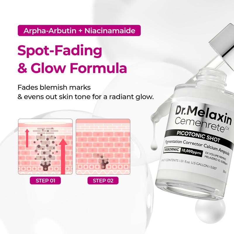 [Dr.Melaxin Official Shop]Lumi Pore & Spot Care Duo | Shrinks Pores & Fades Blemish Marks | Cyano Pink Spicule Serum + Picotonic Shot Ampoule