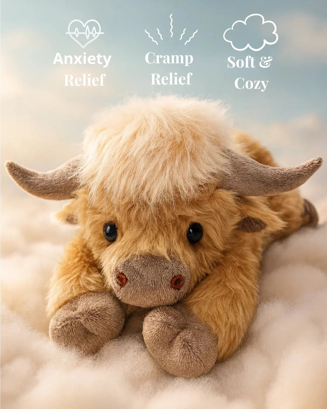 🎁Nice Gift🧸Cute Cartoon Highland Cow Stuffed Toy