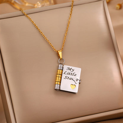 🔥🔥My Little Star Book Necklace for Daughter, Birthday Day Gift Graduation Jewelry of Love