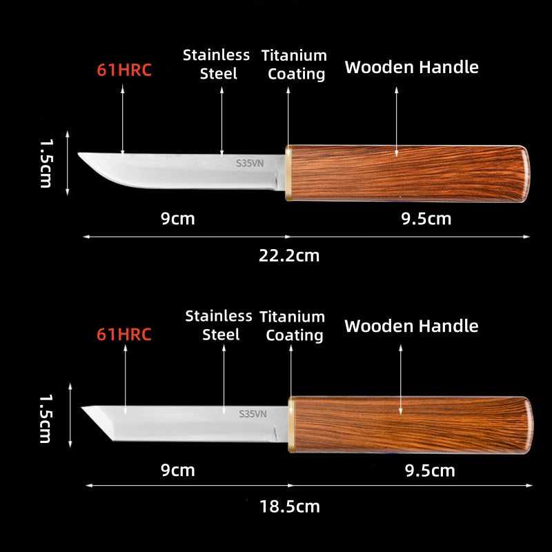 🔥 LAST DAY -BUY 2 GET 1 FREE 🔥 2-in-1 Double Knife Set with Wooden Handle