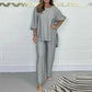 💜 LAST DAY PROMOTION - 50%OFF 💜Women's Long Sleeve High Waisted Wide Leg Pants Suit