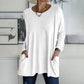 🔥Limited stock available 50% OFF🔥Women's Round Neck Long Sleeve Loose Pocket T-Shirt