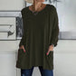 🔥Limited stock available 50% OFF🔥Women's Round Neck Long Sleeve Loose Pocket T-Shirt