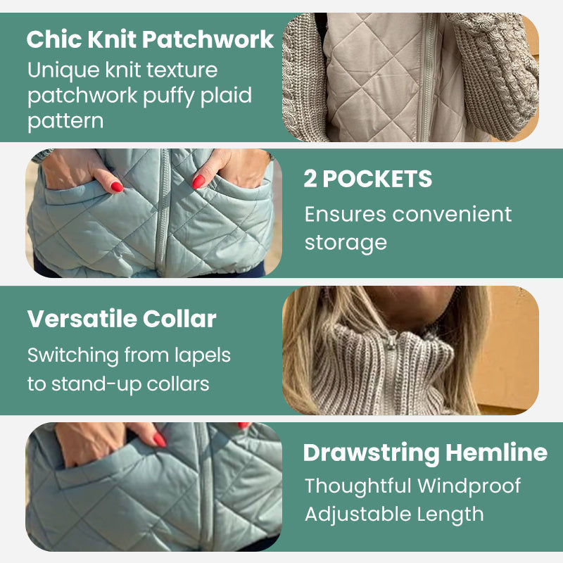 🔥Women’s Knit Patchwork Puffy Jacket🔥🧷