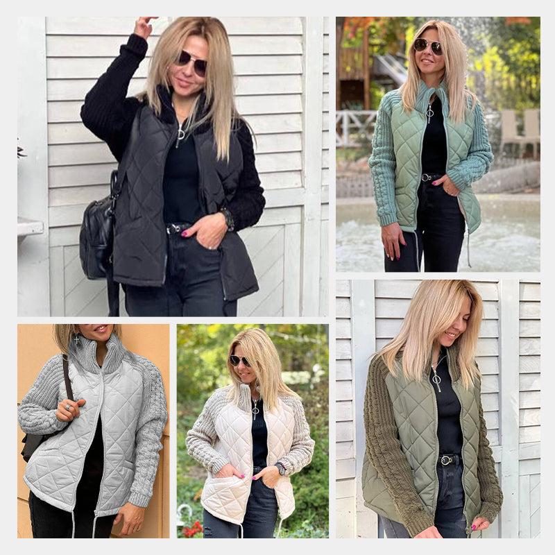 🔥Women’s Knit Patchwork Puffy Jacket🔥🧷