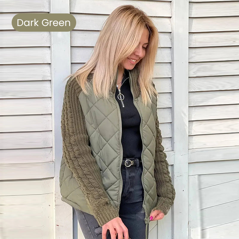 🔥Women’s Knit Patchwork Puffy Jacket🧷