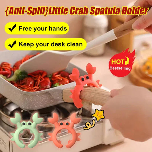 🎉 BUY 3 GET 2🎉🦀Creative Multifunctional Silicone Crab Utensil Holder🛒 FREE Kitchen's New Best Friend  Fun and Functional!